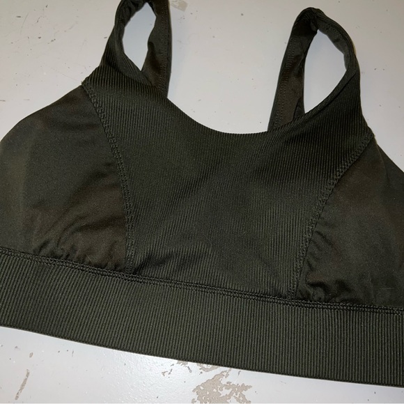 All in motion army green open back athletic bra size small - Picture 5 of 7